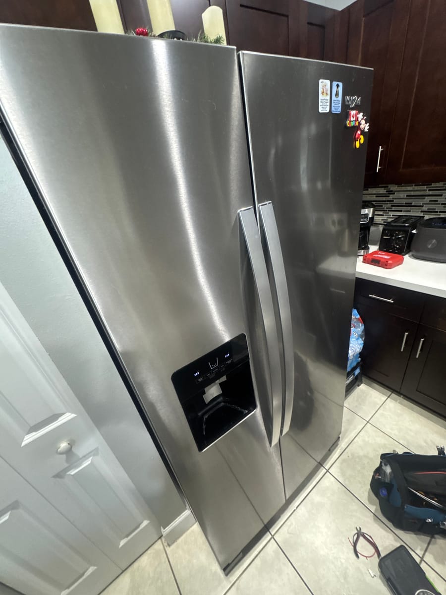 Side-by-side refrigerator service call in a Broward County home