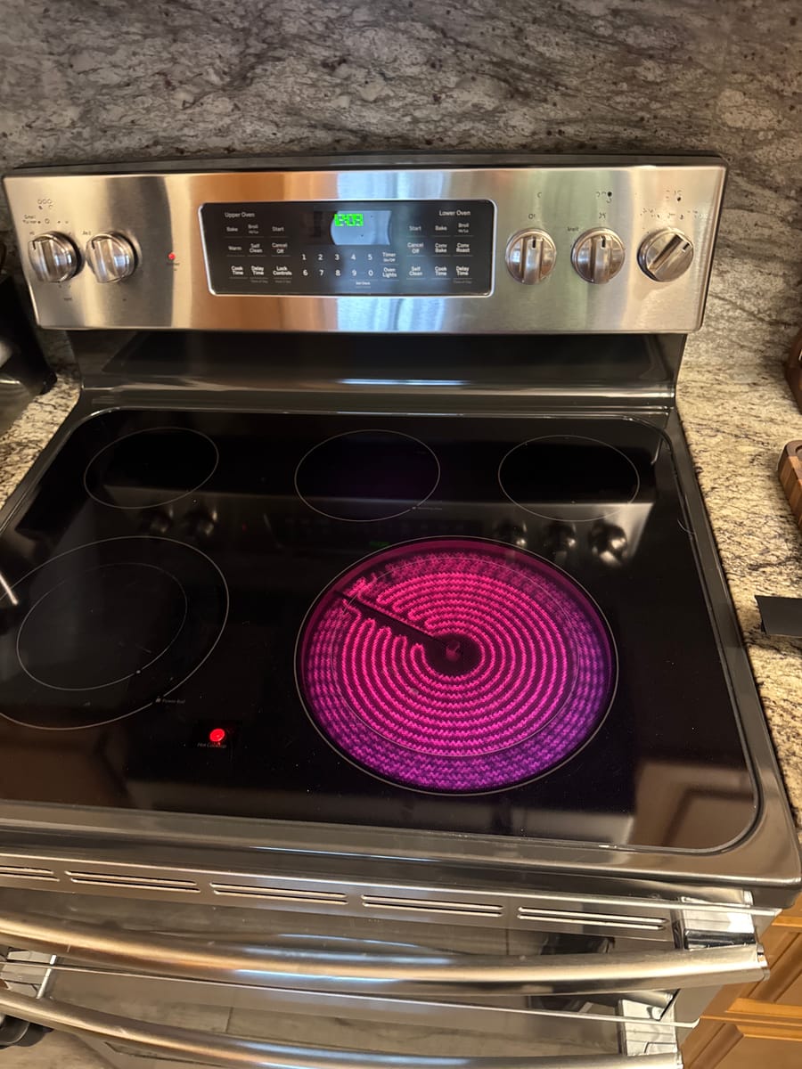 Electric range with a heated element repaired by Express Xpert in Broward