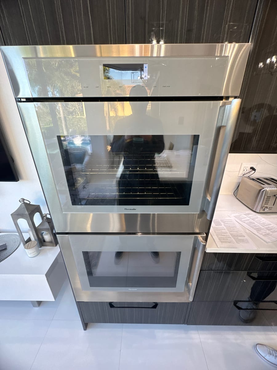 Thermador built-in double wall oven serviced in a Broward County home