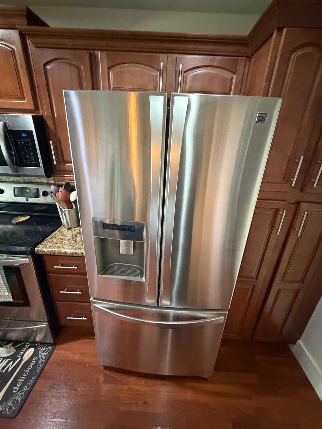 Stainless French-door refrigerator serviced by Express Xpert in a Palm Beach County home