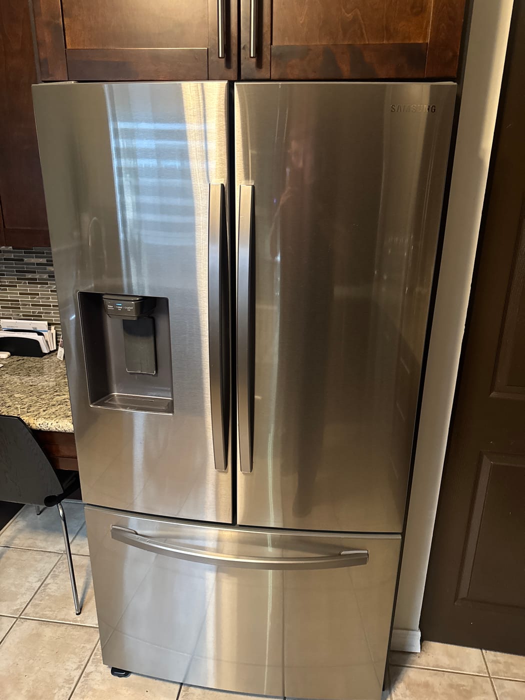 Samsung refrigerator repaired by Express Xpert in a Palm Beach County kitchen
