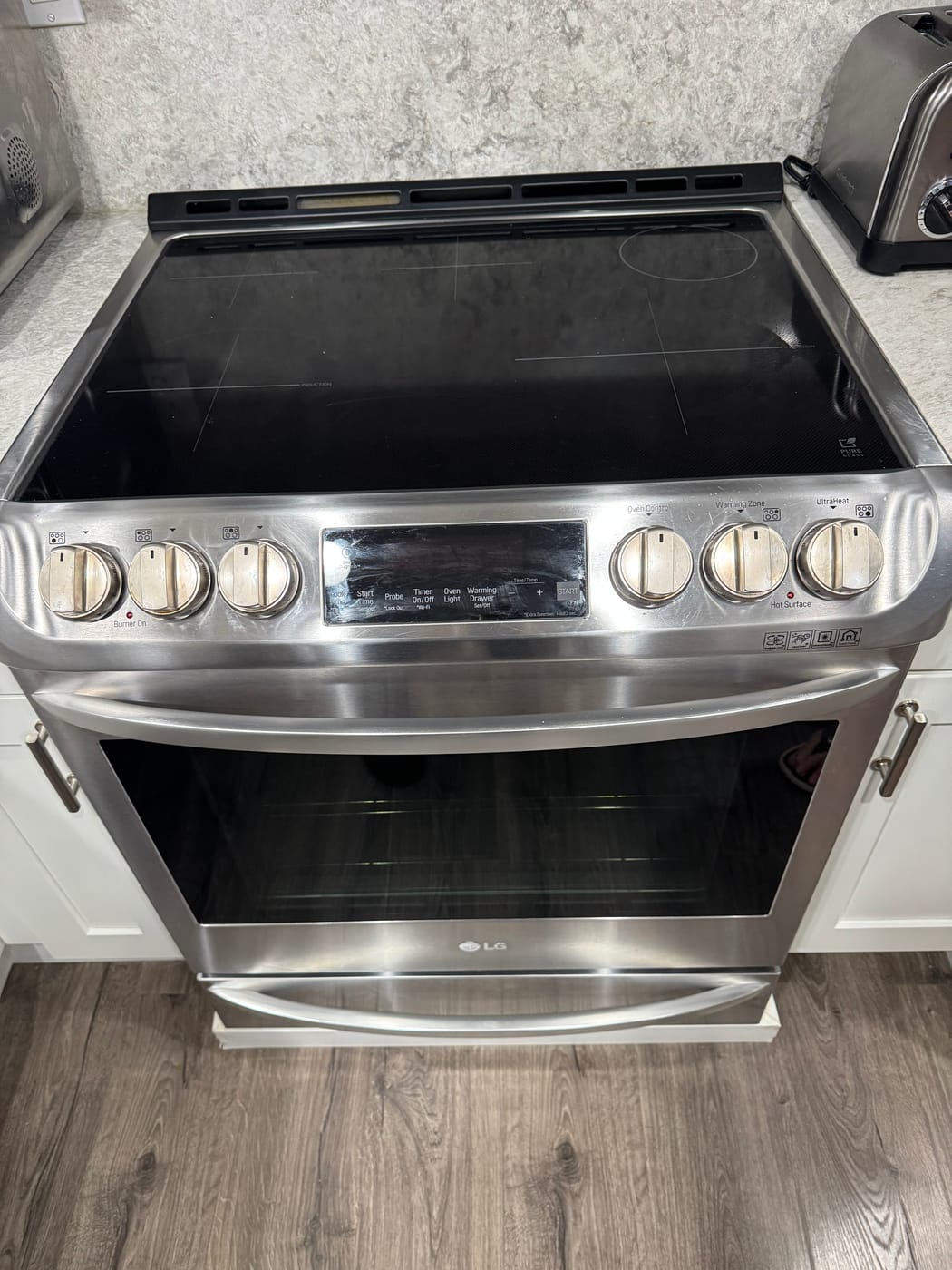 LG induction range serviced by Express Xpert in a Palm Beach County kitchen